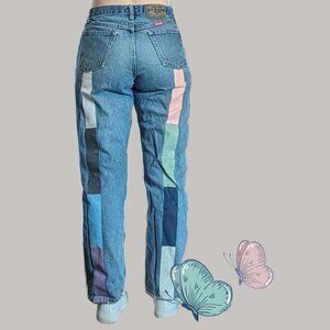 Painted Wrangler jeans